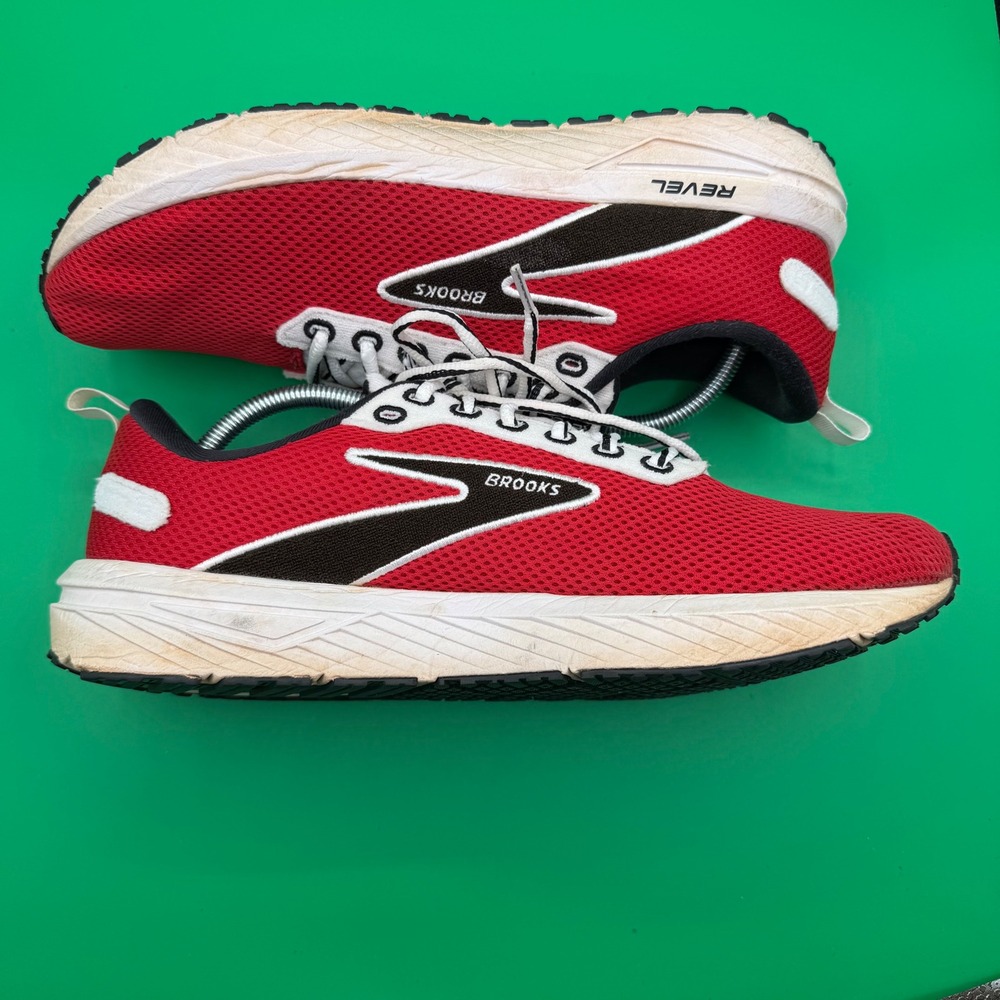 Brooks Revel 5 Men size 12 Running Shoes Red White Athletic Sneakers 1103731D615